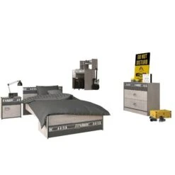 Kinderkamerset Fabric | Kinderbed, Nachtkastje, Commode, Bureau -Kinderkamer Meubelen Ontwerp zonder titel 1 4b3c