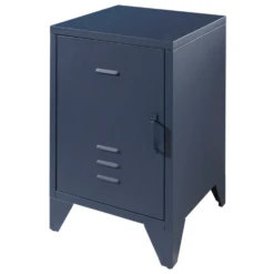 Bed Bronxx Metaal 90x200(incl. Lattenbodem) Met Nachtkastje-mat Denim Blauw -Kinderkamer Meubelen Ontwerp zonder titel 3 3ffa