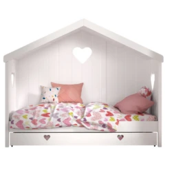 Bedhuisje Amori Met Bedlade - Wit -Kinderkamer Meubelen Ontwerp zonder titel 55 6c8a