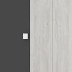 Kledingkast Bo0 Met 2 Legplanken, Kledingroede En Vierkante Deurgreep - Grenen/antraciet -Kinderkamer Meubelen Ontwerp zonder titel 94 7e1a