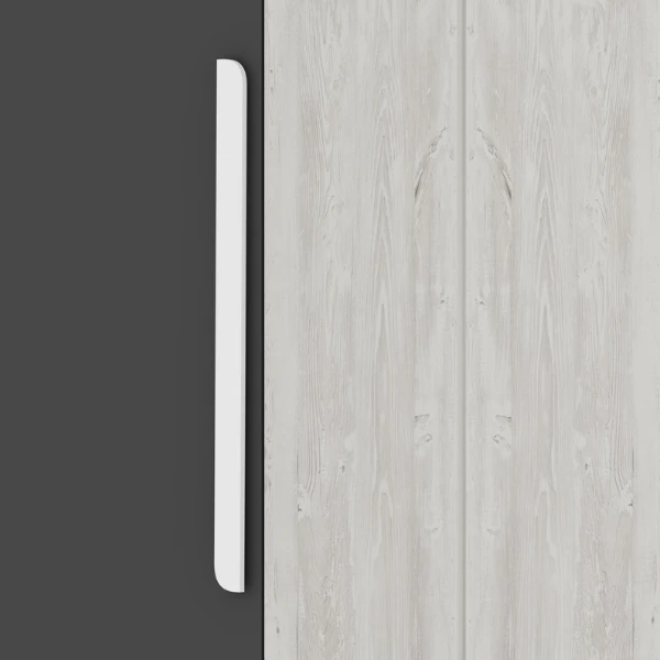 Kledingkast Bo0 Met 2 Legplanken, Kledingroede En Langwerpige Deurgreep - Grenen/antraciet 6 Kledingkast Bo0 Met 2 Legplanken, Kledingroede En Langwerpige Deurgreep - Grenen/antraciet - Afbeelding 6