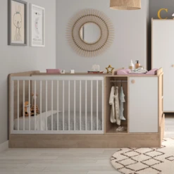 Meegroeibed Maron 60x120 Tot 90x190 - Wit/eik