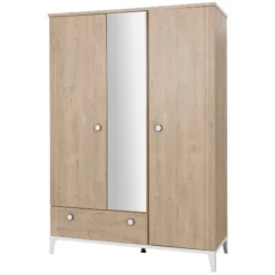Kledingkast Ciana 3 Deuren 1 Lade - Eik