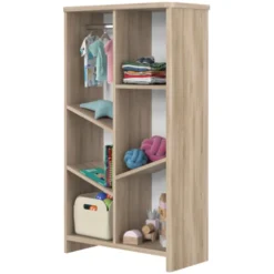 Opbergkast Binno 4 Legplanken 1 Roede- Eik/wit