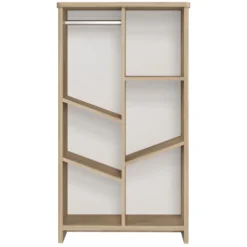 Opbergkast Binno 4 Legplanken 1 Roede- Eik/wit -Kinderkamer Meubelen Ontwerp zonder titel 2022 07 18T135234.806 630d