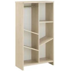 Opbergkast Binno 4 Legplanken 1 Roede - Gebleekte Den/wit