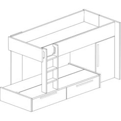 Stapelbed Fleur Met Kast & Lades - Grijs -Kinderkamer Meubelen Ontwerp zonder titel 2022 10 24T133719.458 3d28