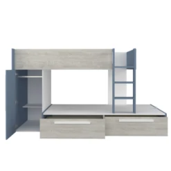 Stapelbed Fleur Met Kast & Lades - Blauw -Kinderkamer Meubelen Ontwerp zonder titel 2022 10 24T134915.699 552b