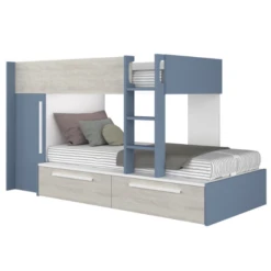 Stapelbed Fleur Met Kast & Lades - Blauw -Kinderkamer Meubelen Ontwerp zonder titel 2022 10 24T135010.283 a52a