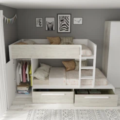 Stapelbed Fleur Met Kast & Lades - Wit -Kinderkamer Meubelen Ontwerp zonder titel 2022 10 24T135727.348 b37a