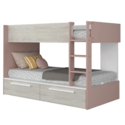 Stapelbed Fleur Met Bedlades - Oudroze -Kinderkamer Meubelen Ontwerp zonder titel 2022 10 24T140735.681 f455