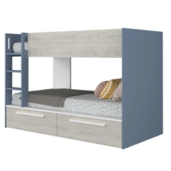 Stapelbed Fleur Met Bedlades - Blauw -Kinderkamer Meubelen Ontwerp zonder titel 2022 10 24T142102.141 212e