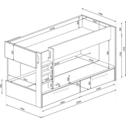 Stapelbed Fleur Met Bedlades - Wit -Kinderkamer Meubelen Ontwerp zonder titel 2022 10 24T142313.775 beb3