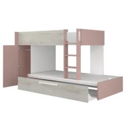 Stapelbed Fleur Met Kast & Bedlade - Oudroze -Kinderkamer Meubelen Ontwerp zonder titel 2022 10 24T143817.978 ce36