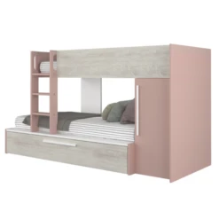Stapelbed Fleur Met Kast & Bedlade - Oudroze -Kinderkamer Meubelen Ontwerp zonder titel 2022 10 24T143902.422 6b30