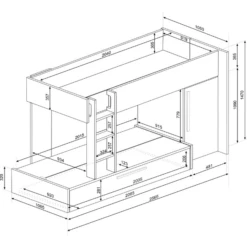 Stapelbed Fleur Met Kast & Bedlade - Oudroze -Kinderkamer Meubelen Ontwerp zonder titel 2022 10 24T144311.020 e7fe