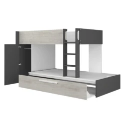 Stapelbed Fleur Met Kast & Bedlade - Grijs -Kinderkamer Meubelen Ontwerp zonder titel 2022 10 24T144635.811 674a