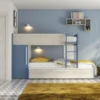 Stapelbed Fleur Met Kast & Bedlade - Blauw