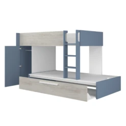 Stapelbed Fleur Met Kast & Bedlade - Blauw -Kinderkamer Meubelen Ontwerp zonder titel 2022 10 24T145154.212 ee2e