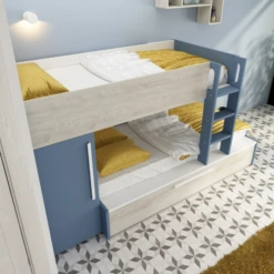 Stapelbed Fleur Met Kast & Bedlade - Blauw -Kinderkamer Meubelen Ontwerp zonder titel 2022 10 24T145424.588 98db