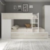 Stapelbed Fleur Met Kast & Bedlade - Wit