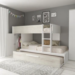 Stapelbed Fleur Met Kast & Bedlade - Wit -Kinderkamer Meubelen Ontwerp zonder titel 2022 10 24T151212.747 0a18