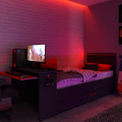 Bed Bzone 90x200 Cm Met Bedlade, Bureau En Ledverlichting - Antraciet 16 Bed Bzone 90x200 Cm Met Bedlade, Bureau En Ledverlichting - Antraciet -Kinderkamer Meubelen Ontwerp zonder titel 2022 10 24T154348.186 bc28