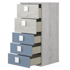 Ladekast Bo0 98 Cm Met 5 Lades - Grenen/ Blauw -Kinderkamer Meubelen Ontwerp zonder titel 2022 10 24T164939.079 1cbc