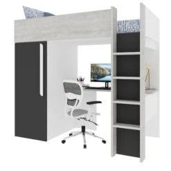 Hoogslaper Bo9 90x200 Cm Met Bureau & Kast - Antraciet 15 Hoogslaper Bo9 90x200 Cm Met Bureau & Kast - Antraciet -Kinderkamer Meubelen Ontwerp zonder titel 2022 10 25T081627.645 6bfb