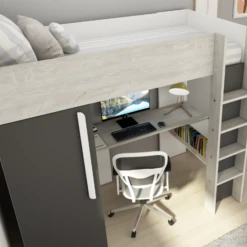 Hoogslaper Bo9 90x200 Cm Met Bureau & Kast - Antraciet 14 Hoogslaper Bo9 90x200 Cm Met Bureau & Kast - Antraciet -Kinderkamer Meubelen Ontwerp zonder titel 2022 10 25T081722.438 45e3