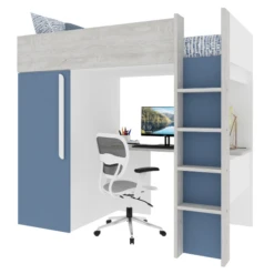 Hoogslaper Bo9 90x200 Cm Met Bureau & Kast - Blauw -Kinderkamer Meubelen Ontwerp zonder titel 2022 10 25T082257.512 e31e
