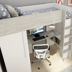 Hoogslaper Bo9 90x200 Cm Met Bureau & Kast - Wit -Kinderkamer Meubelen Ontwerp zonder titel 2022 10 25T082743.546 8edb