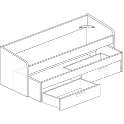 Bed Bo12 Met Onderschuifbed En Lades- Wit 11 Bed Bo12 Met Onderschuifbed En Lades- Wit -Kinderkamer Meubelen Ontwerp zonder titel 2022 10 25T093615.423 8f22