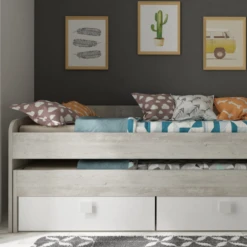 Bed Bo12 Met Onderschuifbed En 2 Lades - Wit -Kinderkamer Meubelen Ontwerp zonder titel 2022 10 25T094334.464 ad90