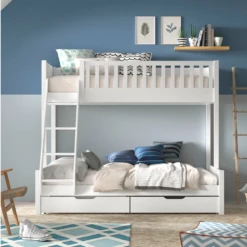 Familiebed Scottie 3-persoons Met 2 Lades - Wit