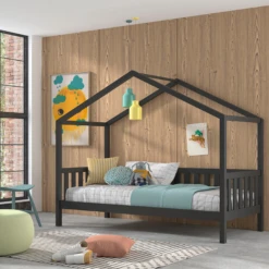 Bedhuisje Dallas 90x200 - Antraciet -Kinderkamer Meubelen Ontwerp zonder titel 2023 04 14T115348.367 db6a