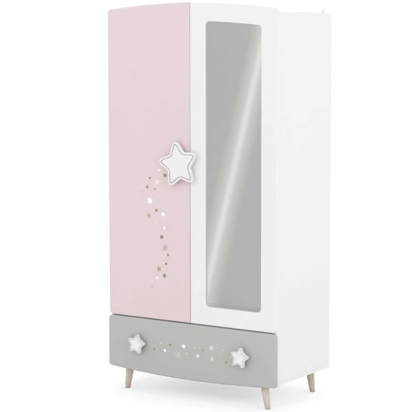 Kleerkast Stellar | 95 X 51,6 X 186,8 Cm | Melaminecoating 7 Kleerkast Stellar | 95 X 51,6 X 186,8 Cm | Melaminecoating - Afbeelding 7