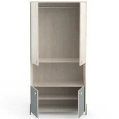 Kleerkast Ilyas-Topanga Eik/grijsgroen -Kinderkamer Meubelen Ontwerp zonder titel 2023 04 18T100438.249 7fbe