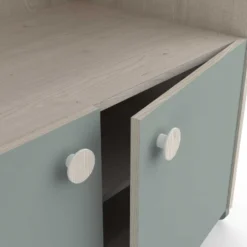 Kleerkast Ilyas-Topanga Eik/grijsgroen -Kinderkamer Meubelen Ontwerp zonder titel 2023 04 18T100524.317 f8b2