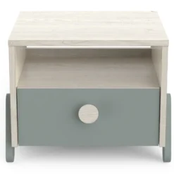 Nachtkastje Ilyas-Topanga Eik/grijsgroen -Kinderkamer Meubelen Ontwerp zonder titel 2023 04 24T161135.164 93b6