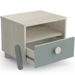 Nachtkastje Ilyas-Topanga Eik/grijsgroen -Kinderkamer Meubelen Ontwerp zonder titel 2023 04 24T161159.932 6851