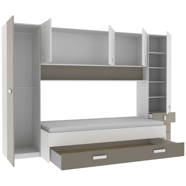 Bedlade Tidelle 90 X 200 Cm-mat Wit/beige 6 Bedlade Tidelle 90 X 200 Cm-mat Wit/beige - Afbeelding 6