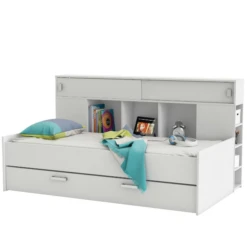 Bed Cherine 90 X 200 Cm-mat Wit