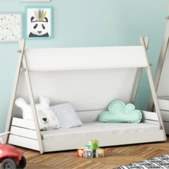 Tipibed Dreamcatcher 70 X 140 Cm-mat Wit/taupe/ecru