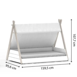 Tipibed Dreamcatcher 70 X 140 Cm-mat Wit/taupe/ecru -Kinderkamer Meubelen Ontwerp zonder titel 2023 04 28T145303.548 d9c1