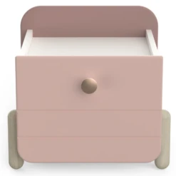 Nachtkastje Janne 1 Lade-mat Roze/mat Wit -Kinderkamer Meubelen Ontwerp zonder titel 2023 05 05T113839.632 76bb