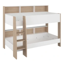 Stapelbed Shelby 90x200cm Met Opbergruimte - Wit/eik -Kinderkamer Meubelen Ontwerp zonder titel 2023 06 16T142439.448 8c75