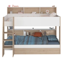 Stapelbed Shelby 90x200cm Met Opbergruimte - Wit/eik -Kinderkamer Meubelen Ontwerp zonder titel 2023 06 16T142907.003 d2f1