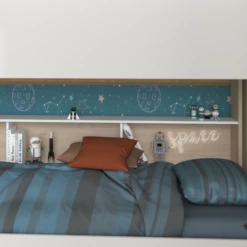 Stapelbed Shelby 90x200cm Met Opbergruimte - Wit/eik -Kinderkamer Meubelen Ontwerp zonder titel 2023 06 16T143108.587 666c