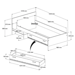 Kinderbed Charly 90x190 Met Lade -Kinderkamer Meubelen Ontwerp zonder titel 2023 06 20T163925.959 f8e7